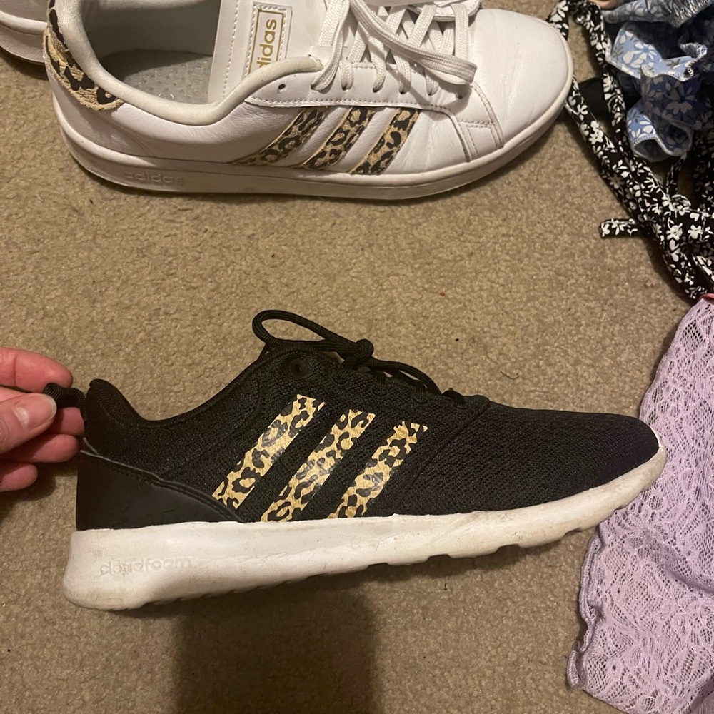 Adidas Black and Tan Sneakers Modern Athletic Design